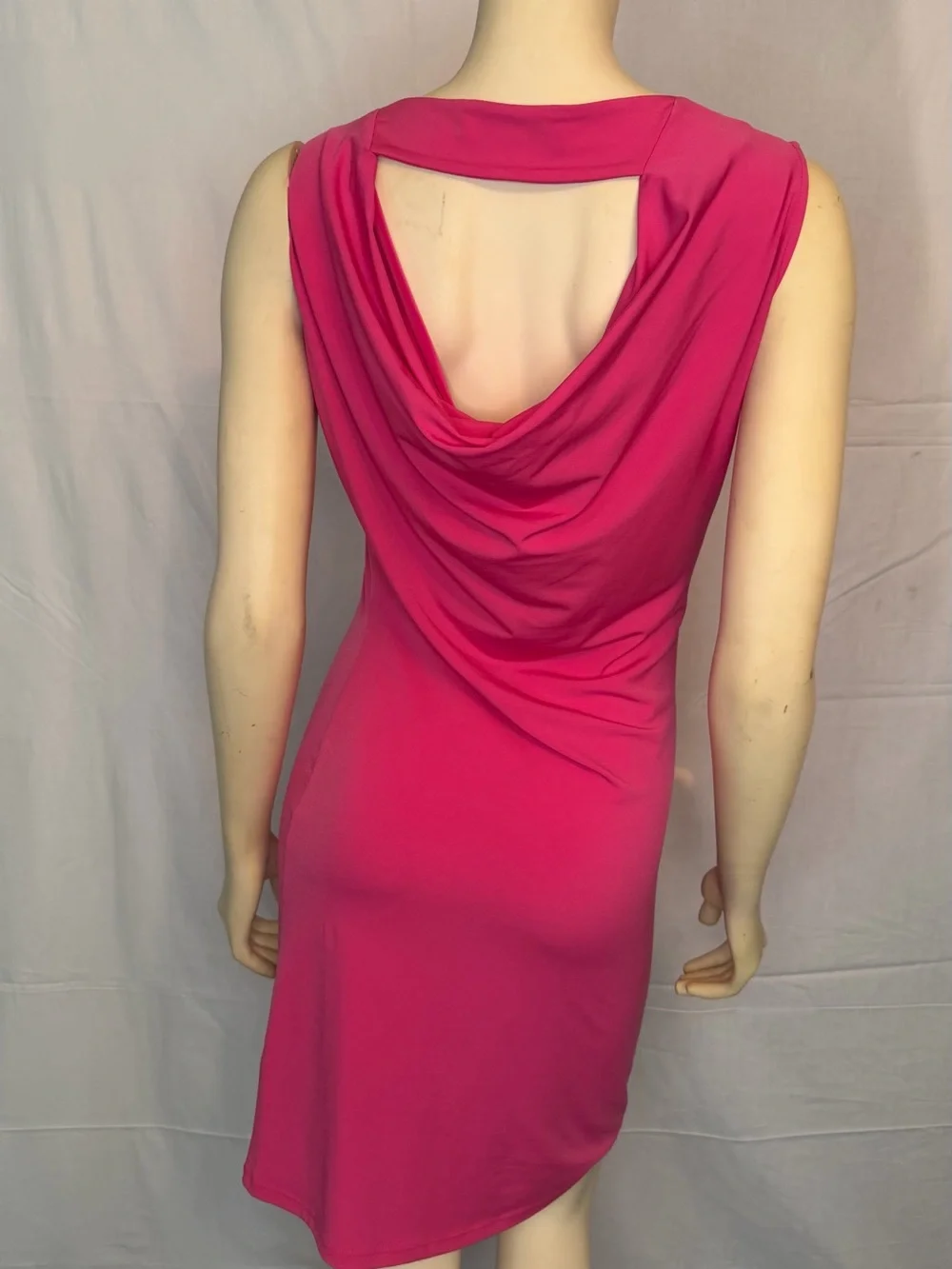 Michael Kors Fuchsia Sleeveless Ruched Sheath Dress